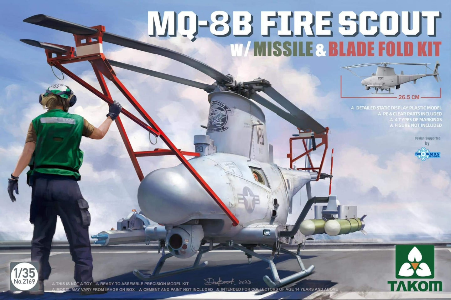 Takom 2169 1:35 US MQ-8B Fire Scout with missile & Blade Fold kit