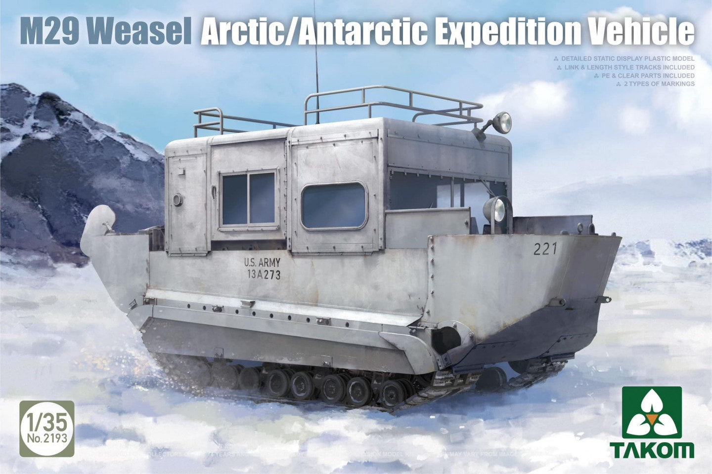 Takom 2193 1:35 US Army M29C Weasel Arctic/Antarctic Expedition Vehicle