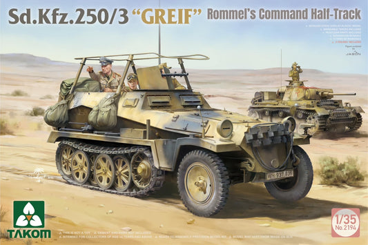 Takom 2194 1:35 German Army Sd.Kfz.250/3 'Greif' Rommel's WWII Half-Track Vehicle