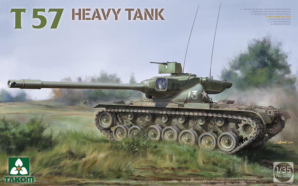 Takom 02203 1:35 US Army T57 Experimental Heavy Tank