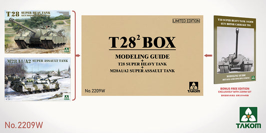 Takom 2209W 1:35 T28² Box (2 tanks + 68-page Modelling Guide)