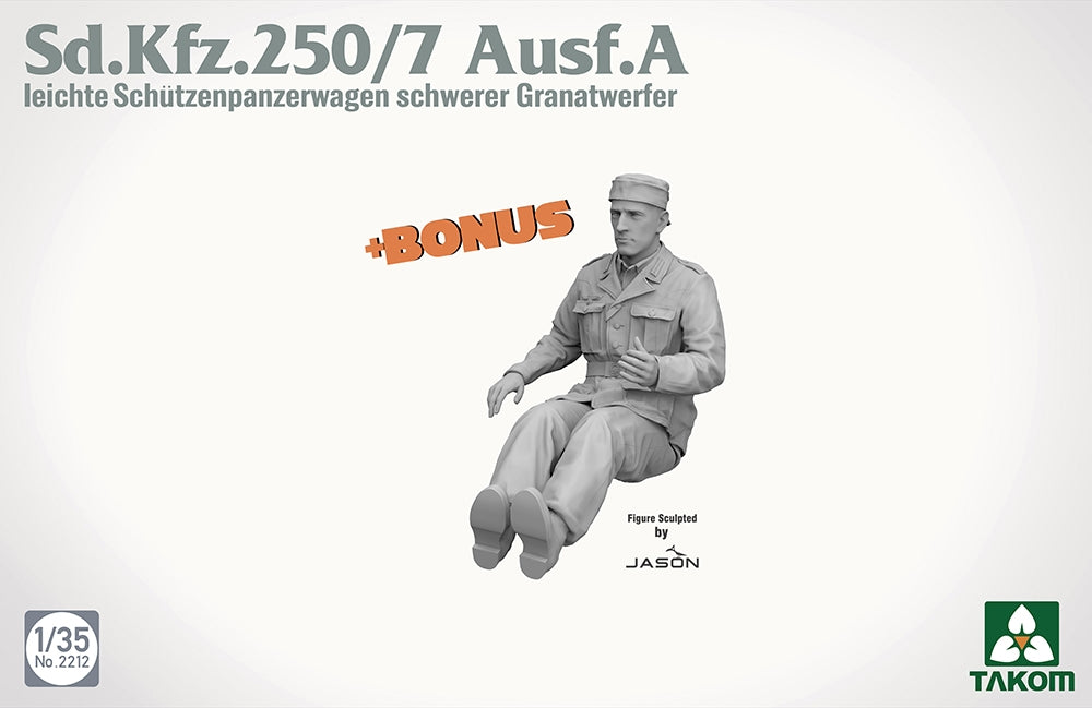 Takom TAK02212 1:35 German Army SdKfz 250/7 Ausf A Mortar Carrier Half-Track