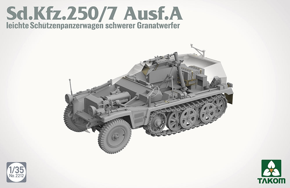 Takom TAK02212 1:35 German Army SdKfz 250/7 Ausf A Mortar Carrier Half-Track