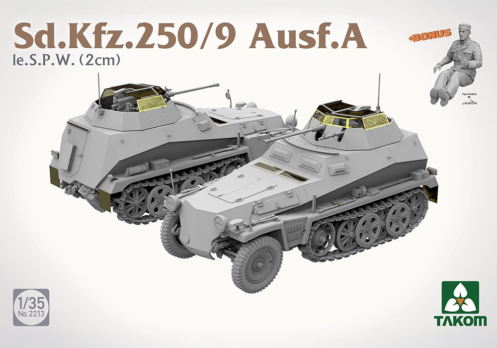 Takom 2213 1:35 Sd.Kfz.250/9 Ausf A le SPW (2 cm) Half-Track