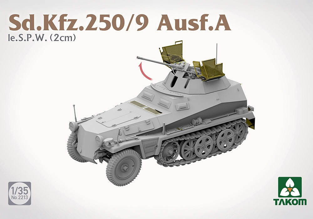 Takom 2213 1:35 Sd.Kfz.250/9 Ausf A le SPW (2 cm) Half-Track
