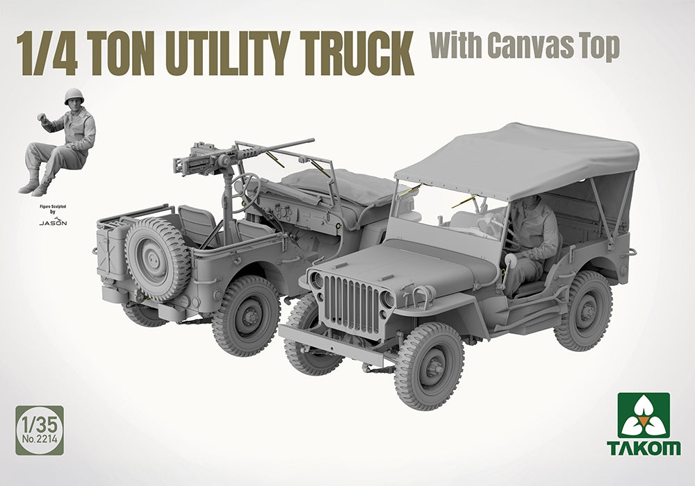 Takom 2214 1:35 US Army ¼-ton Utility Truck with Canvas Top