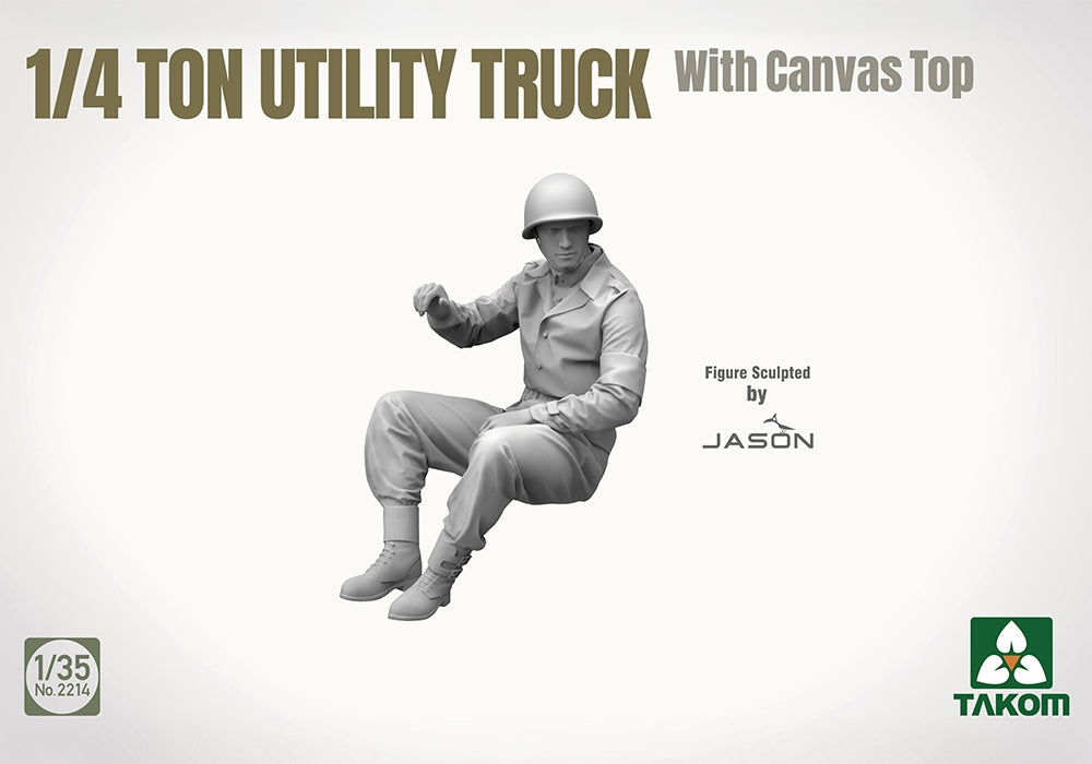 Takom 2214 1:35 US Army ¼-ton Utility Truck with Canvas Top