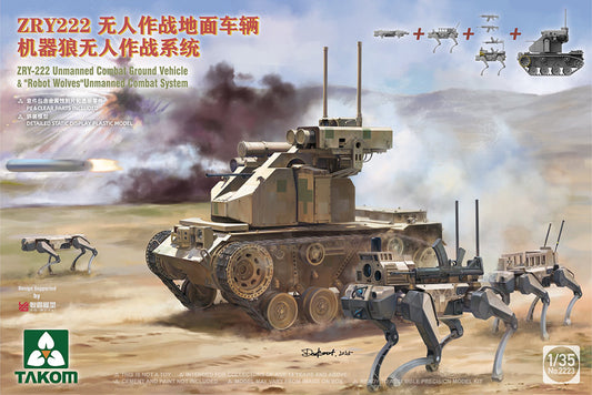 Takom 2223 1:35 Chinese Army ZRY-222 & 'Robot Wolves' Robotic Ground Combat System