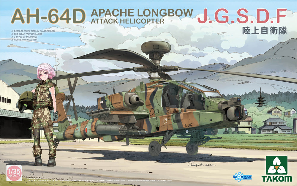 Takom 02607 1:35 JGSDF AH-64D Apache Longbow Attack Helicopter