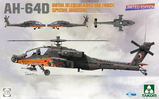 Takom 2609 1:35 Royal Netherlands Bell/Boeing AH-64D Apache Longbow Helicopter (Limited Edition)