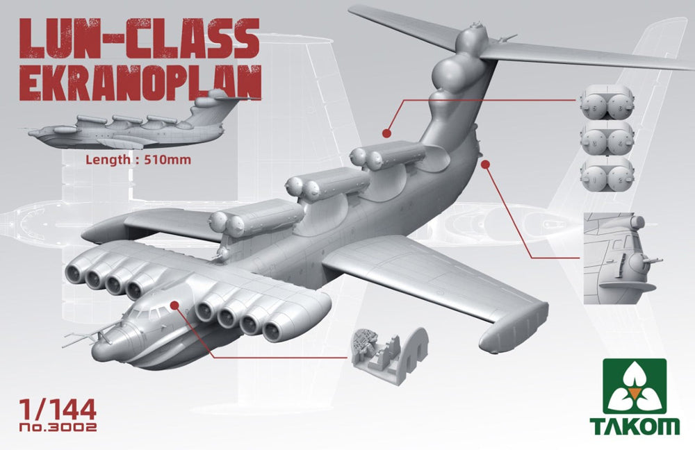 Takom 3002 1:144 Lun Class Ekranoplan Soviet GEV