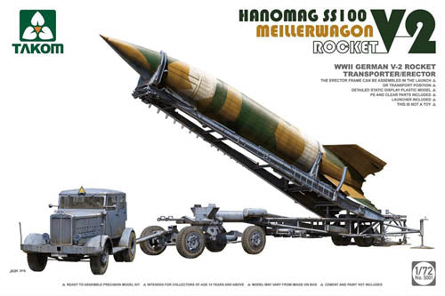 Takom 05001 1:72 V-2 rocket + Meillerwagen transport + Hanomag SS-100