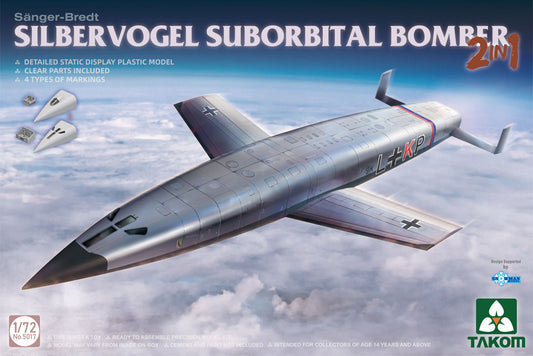 Takom 5017 1:72 German Silbervogel WWII concept Suborbital Bomber Silbervogel