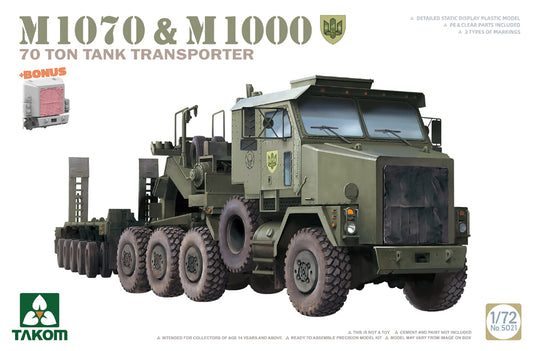 Takom 05021 1:72 US M1070 & M1000 70 Ton Tank Transporter