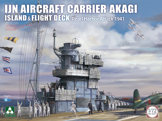Takom 05023 1:72 IJN Aircraft Carrier Akagi, Island & Flight Deck, Pearl Harbor Attack 1941
