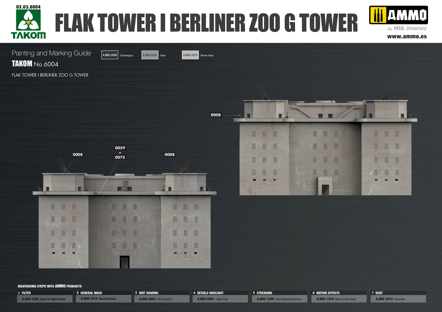 Takom 6004 1:350 Flak Tower I ' Berliner Zoo G-Tower, Berlin