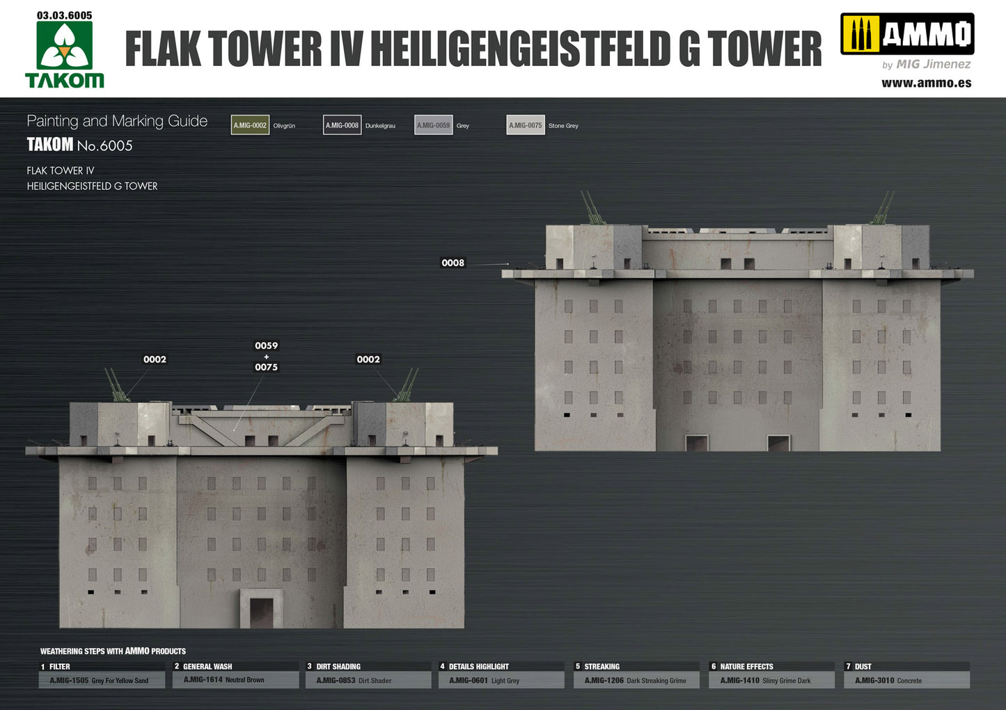 Takom 6005 1:350 Flak Tower IV ' Heiligengeistfeld G-Tower, Hamburg