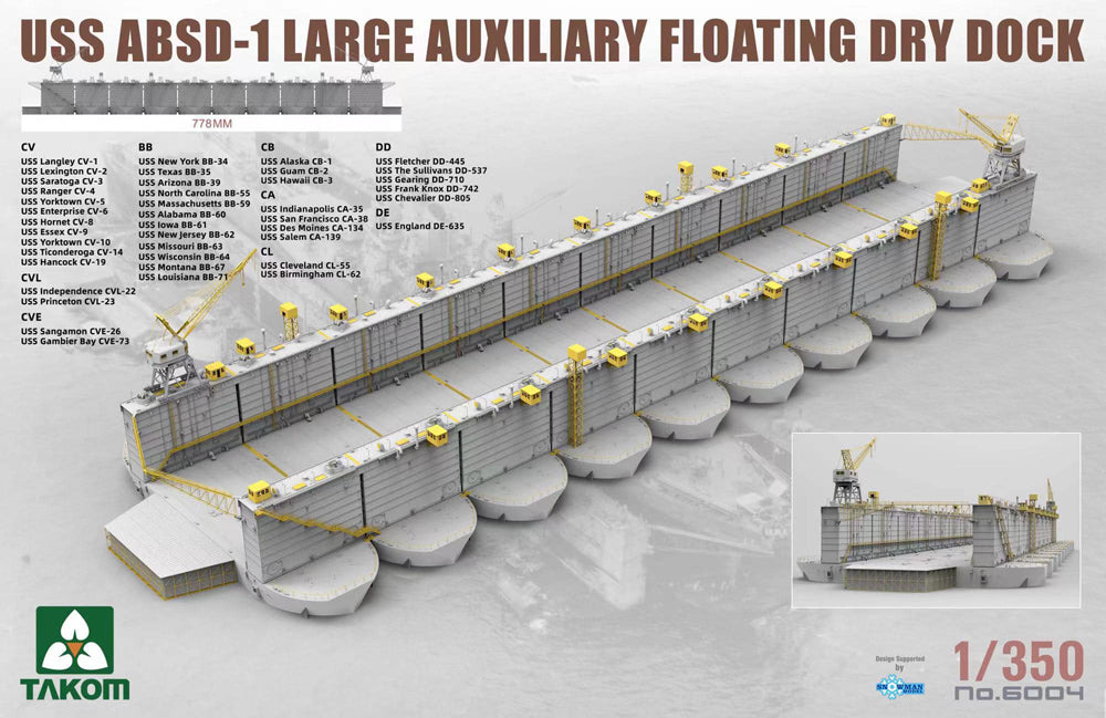 Takom 6006 1:350 USS ABSD-1 Large Auxiliary Floating Dry Dock