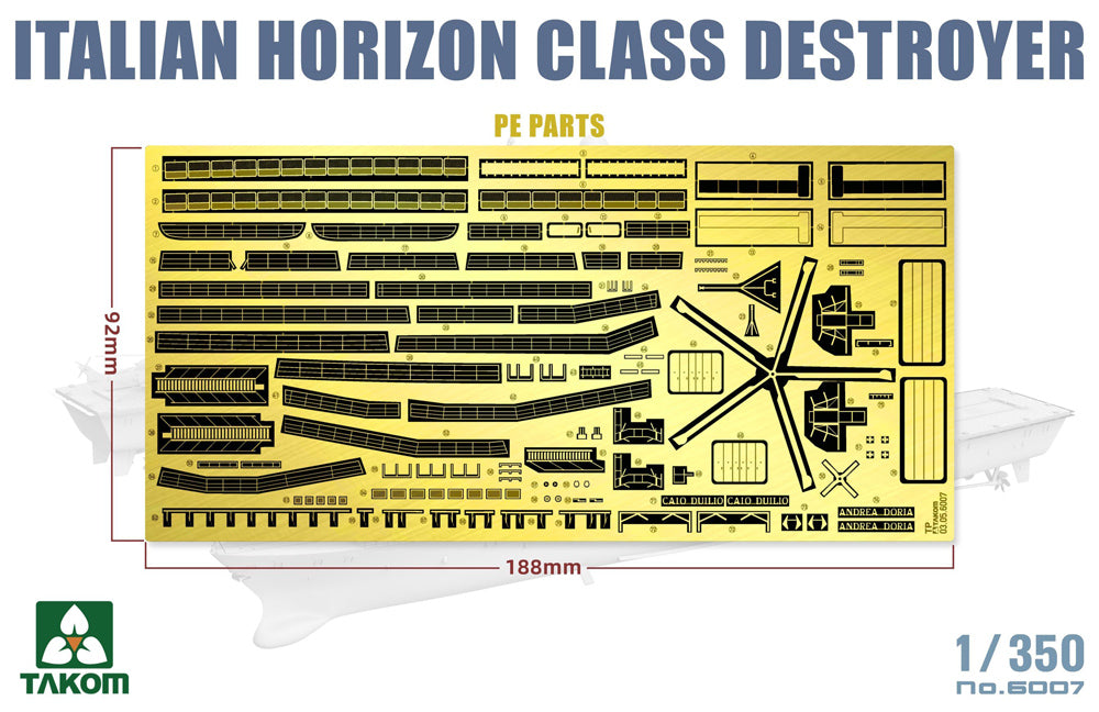 Takom 6007 1:350 Andrea Doria/Caio Duilio Italian Navy Horizon Class Destroyer