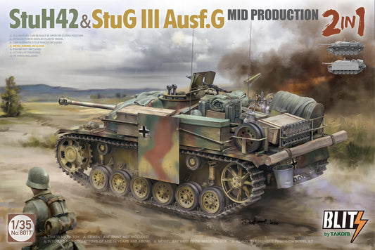 Takom 8017 1:35 StuH42 & Stug.III Ausf.G Mid Production 2 in 1