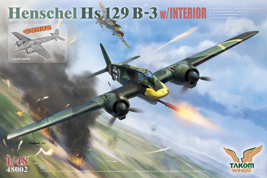 Takom Wings 48002 1:48 Henschel Hs-129B-3 Ground Attack Aircraft