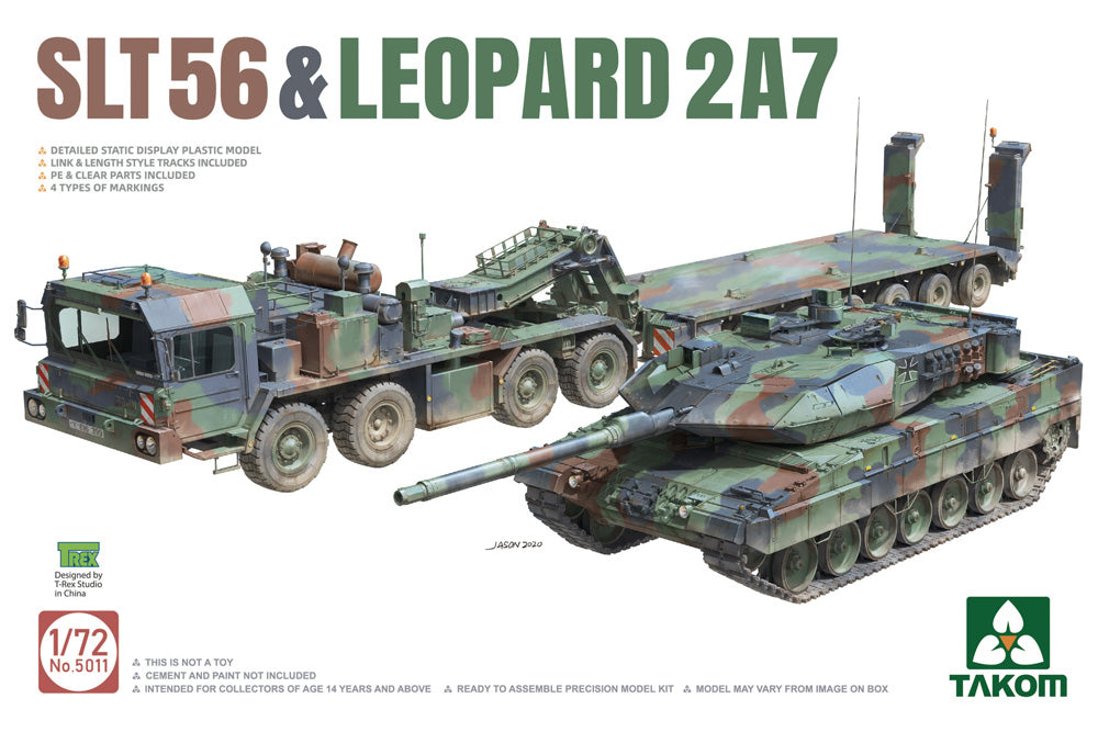 Takom 5011 1:72 FAUN SLT-56 Franziska & Leopard 2A7