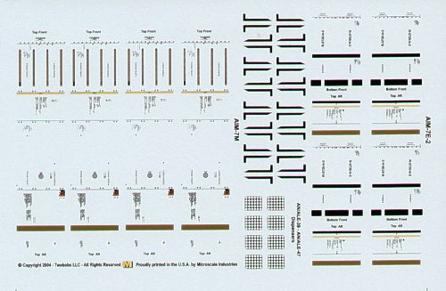 Two Bobs 32028 1:32 U.S. Air-to-Air Missile Markings. Brings those AIM-7E-2 and AIM-7M Sparrows to life