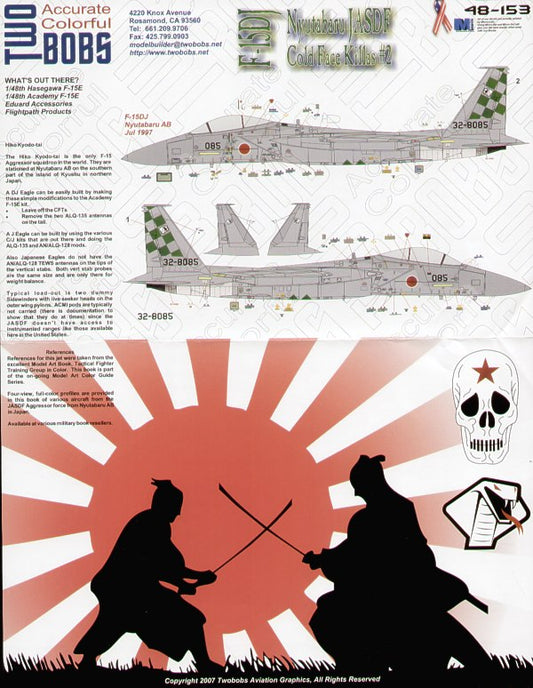 Two Bobs 48153 1:48  F-15DJ Eagle JASDF Aggressor Part 2 32-8085