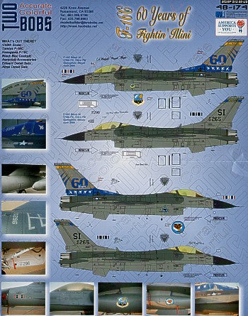 Two Bobs 48174 1:48 F-16C 60 Years of `Fightin Illini'