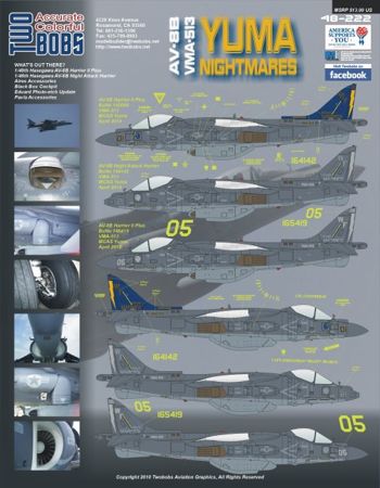 Two Bobs 48222 1:48 McDonnell-Douglas AV-8B Harrier Yuma Nightmares.