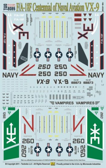 Two Bobs 48232 1:48 Boeing F/A-18F Super Hornet VX-9 Vampires CoNA