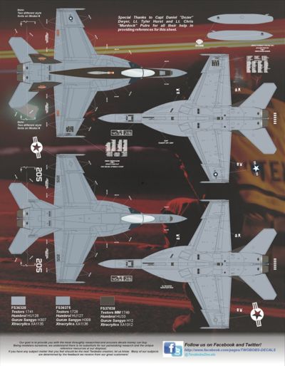 Two Bobs 48240 1:48 Boeing F/A-18E VFA-147 Argos on Cruse