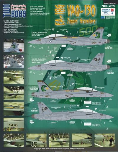Two Bobs 48241 1:48 Boeing EA-18G VAQ-130 Zappers.