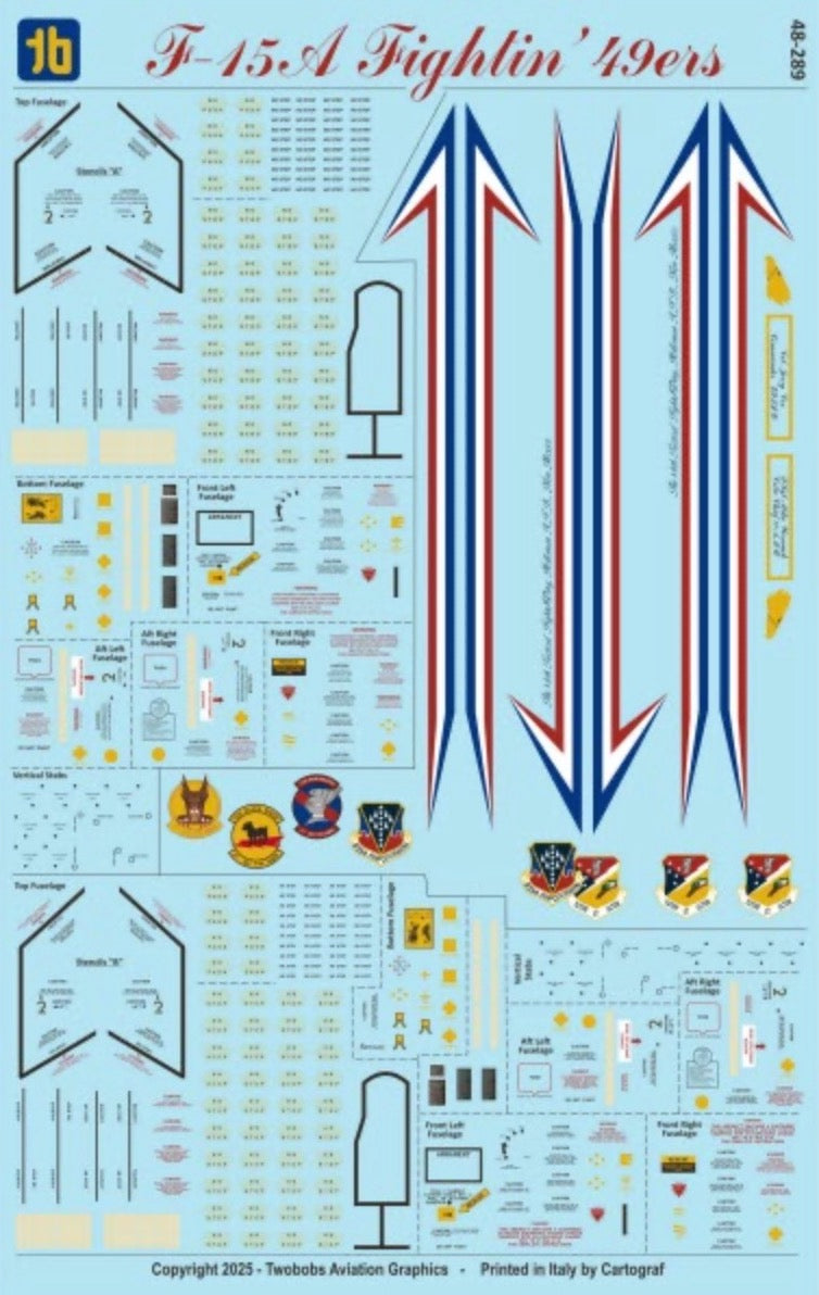 Two Bobs 48-289 1:48 McDonnell F-15A Eagle Fightin' 49ers.