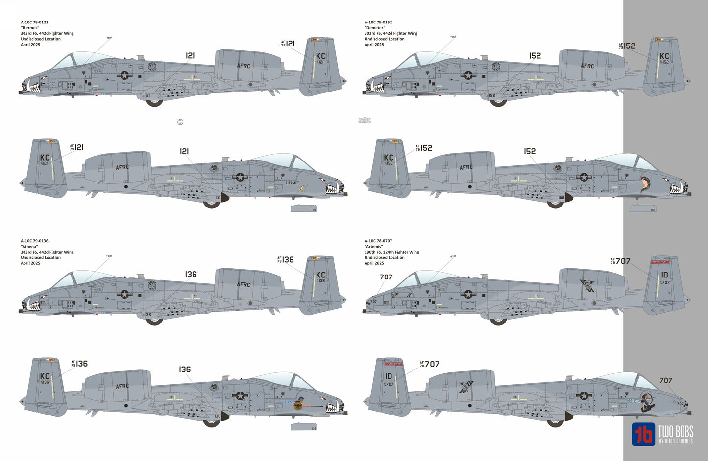 Two Bobs 48-290 1:48 Republic A-10C Inherent Resolve Hawgs.