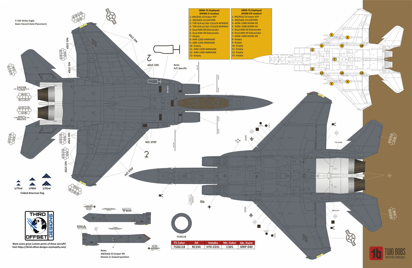 Two Bobs TB48291 1:48 McDonnell F-15E Eagle Boise Butchers