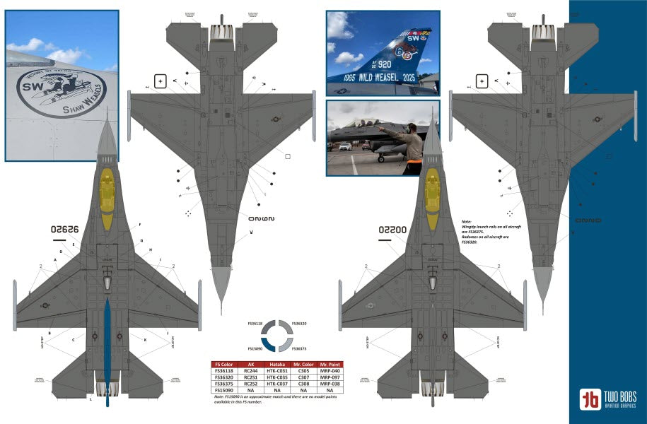Two Bobs TB48292 1:48 Lockheed-Martin F-16C