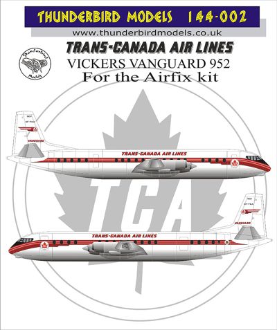 Thunderbird Models TBM-144002 1:144 TCA/Trans-Canada Airlines Vickers Vanguard