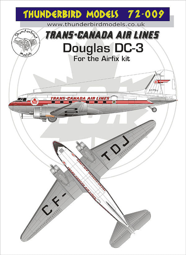 Thunderbird Models TBM-72009 1:72 TCA/Trans-Canada Airlines Douglas DC-3