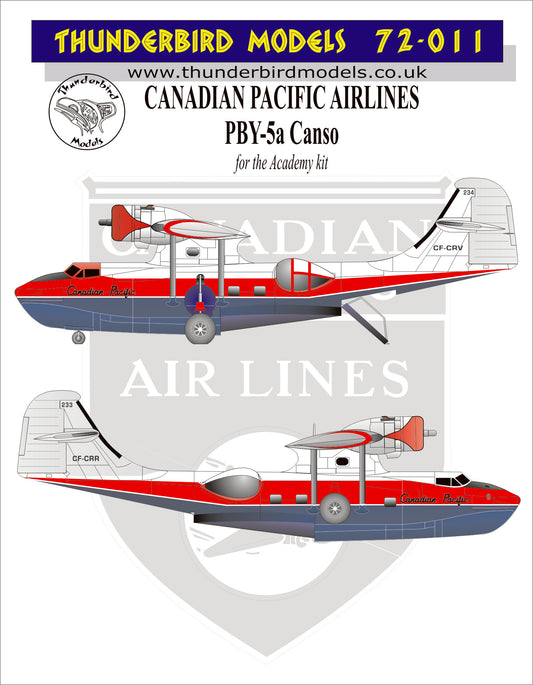 Thunderbird Models TBM-72011 1:72 Canadian Pacific Airlines PBY-5a Canso