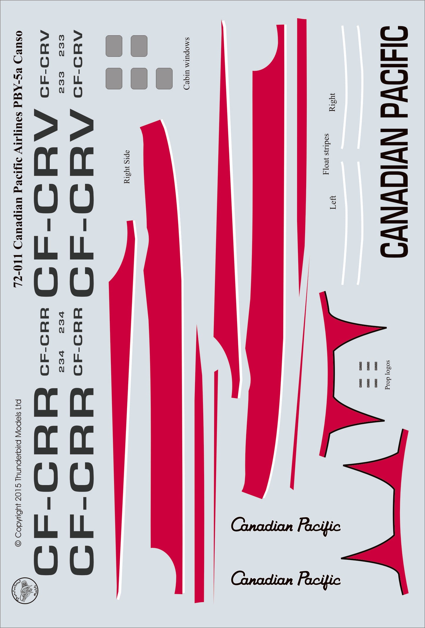Thunderbird Models TBM-72011 1:72 Canadian Pacific Airlines PBY-5a Canso