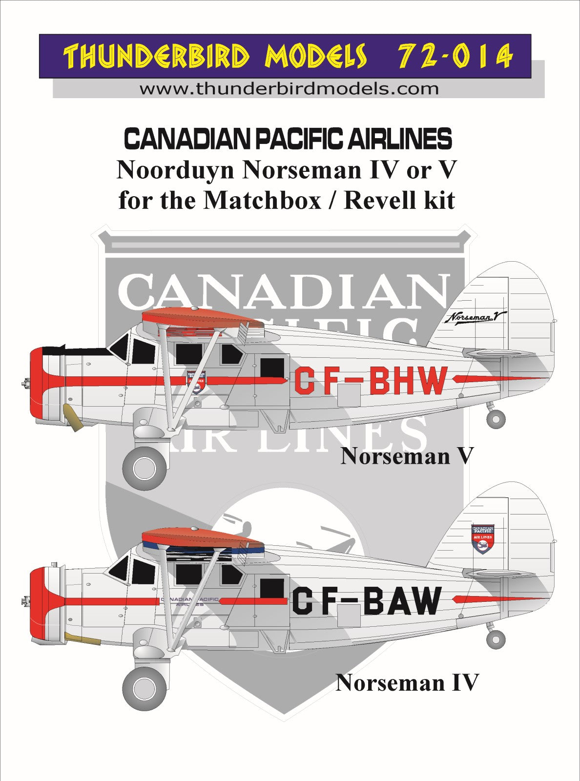 Thunderbird Models TBM-72013 1:72 Imperial Products Beechcraft B-17S Staggerwing