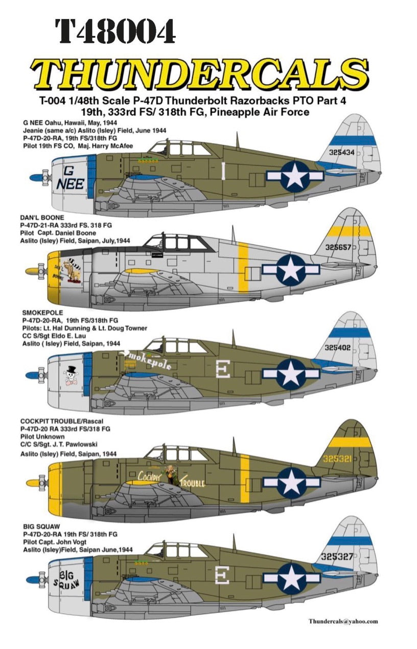 Thundercals 48004 1:48 Republic P-47D Thunderbolt 'Razorback' PTO Part 4