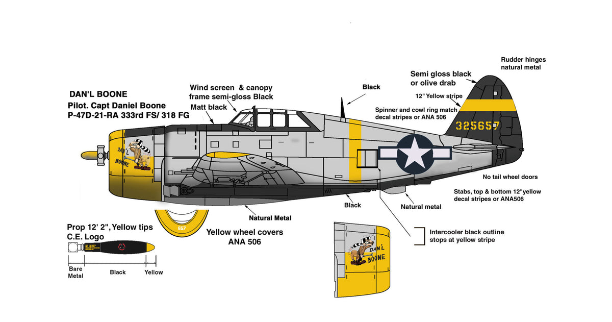 Thundercals 48004 1:48 Republic P-47D Thunderbolt 'Razorback' PTO Part 4