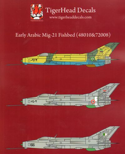 Tigerhead Decals 48010 1:48 Early Arabic Mikoyan MiG-21 F13 Fishbeds.