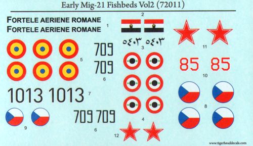 Tigerhead Decals 72011 1:72 Mikoyan MiG-21F-13 All Around the World