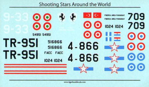 Tigerhead Decals 72017 1:72 The Lockheed T-33 Shooting Star