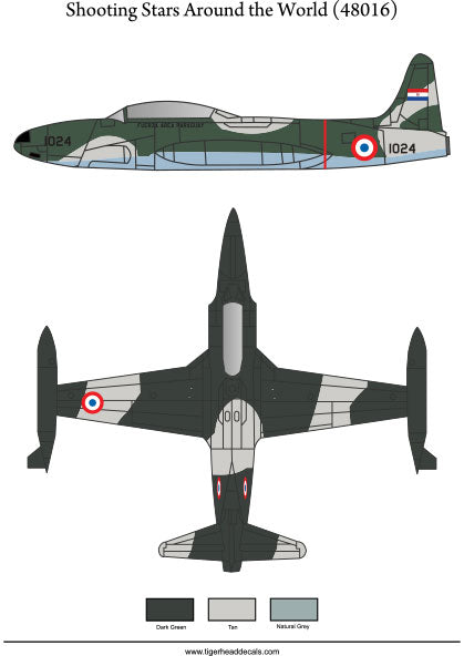 Tigerhead Decals 72017 1:72 The Lockheed T-33 Shooting Star