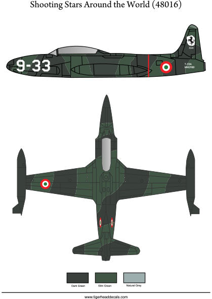 Tigerhead Decals 72017 1:72 The Lockheed T-33 Shooting Star
