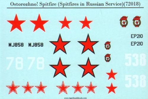 Tigerhead Models D72018 1:72 Supermarine Spitfires in Soviet Service